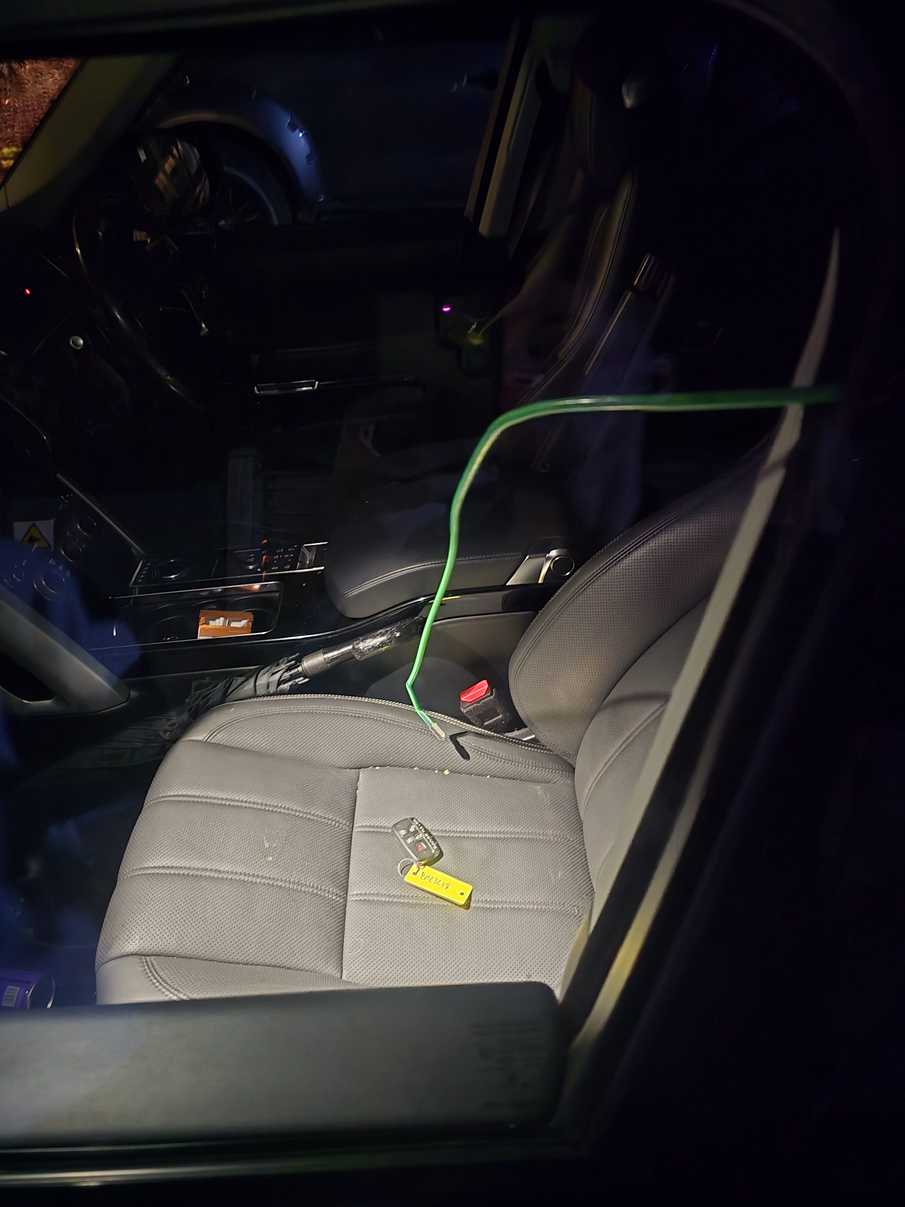 Keys locked in car at night — non-destructive entry