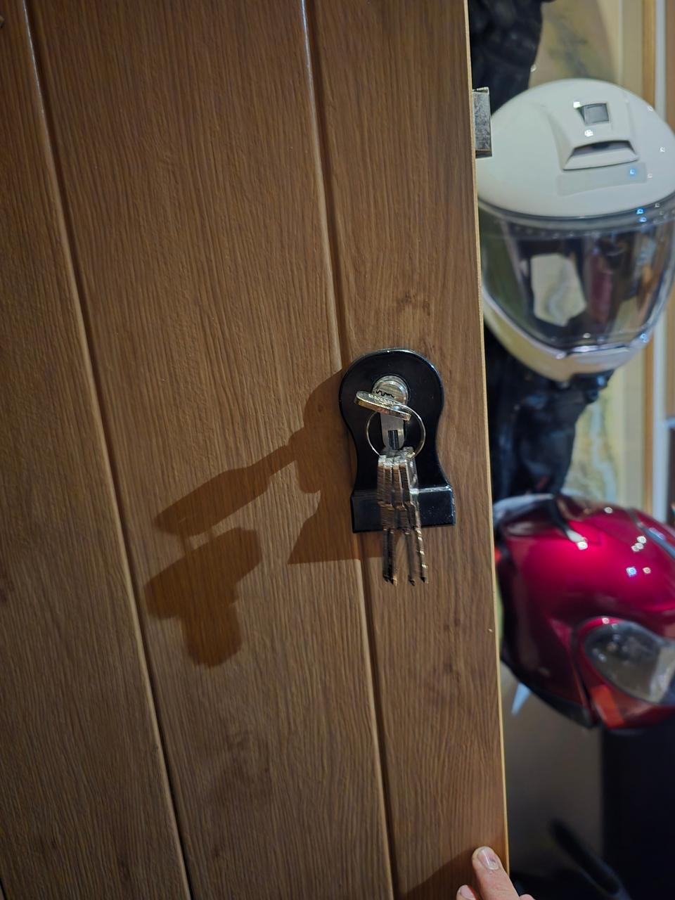 Keyed-alike cylinder suite across 3 doors