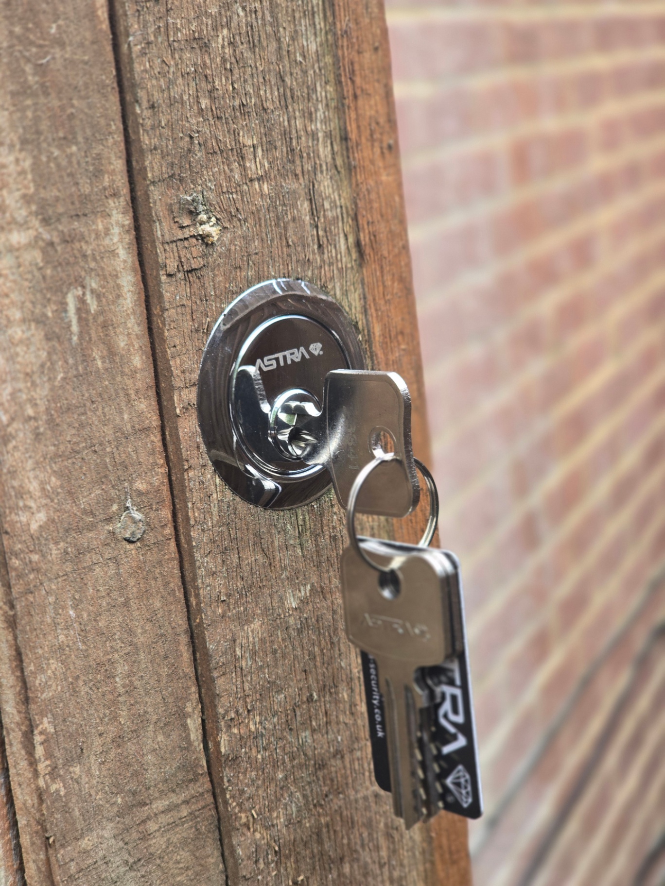 Garden gate secured with Astra high-security cylinder — Reading RG30