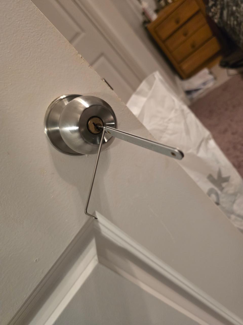 Bedroom door snapped shut — picked open in 2 minutes